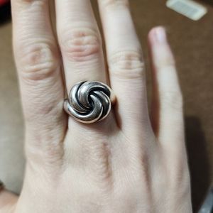 RETIRED James Avery 3D Swirl Knotted Dome size 6.5